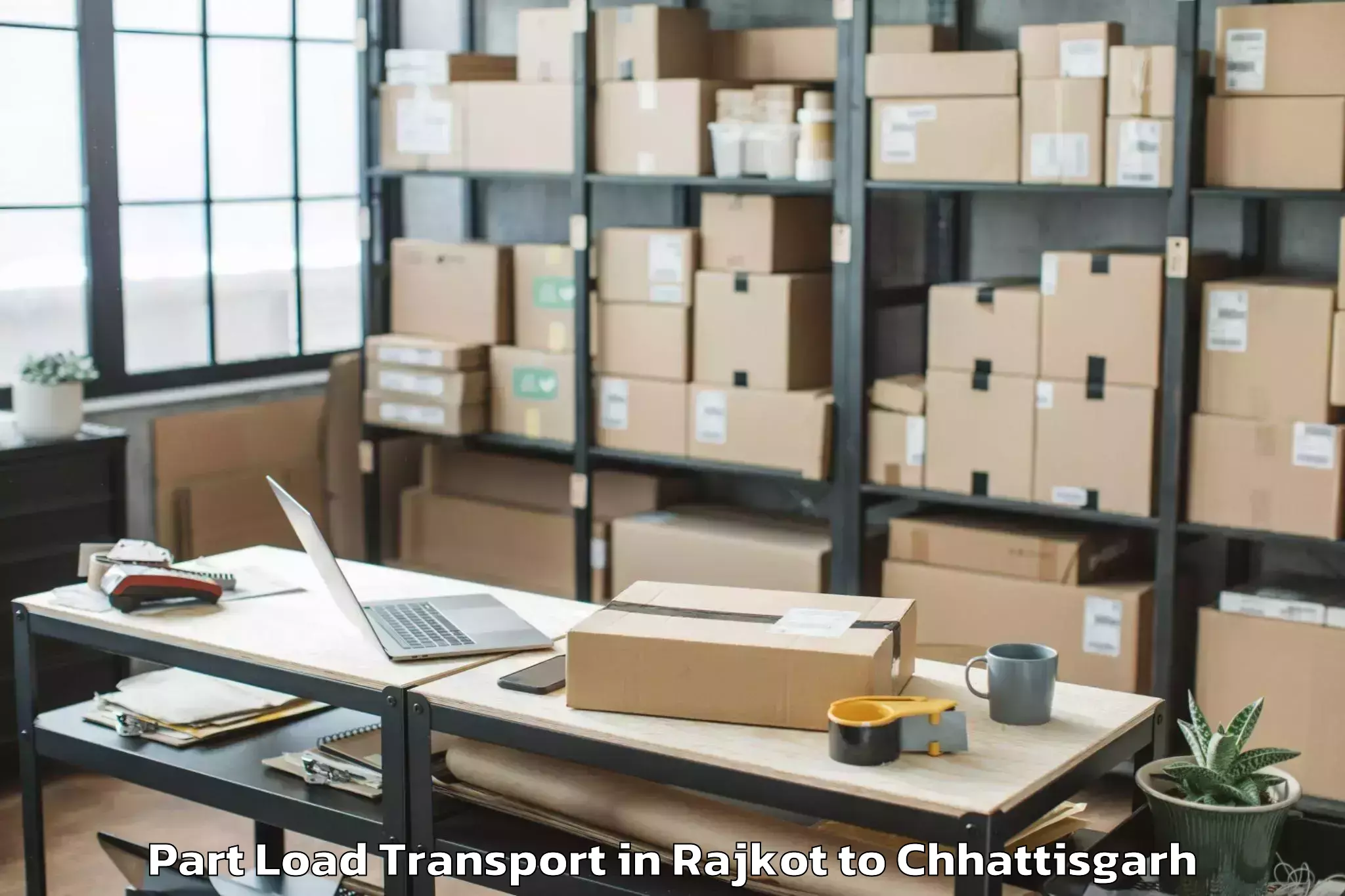 Book Rajkot to Mahasamund Part Load Transport